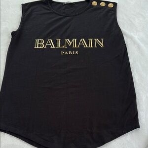 Balmain Black Sleeveless Top